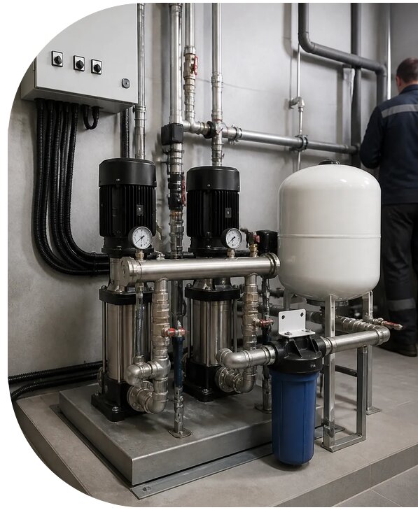 Монтаж насосной станции водоснабжения в Соколе от 7814 р. | АПаруса-Скл